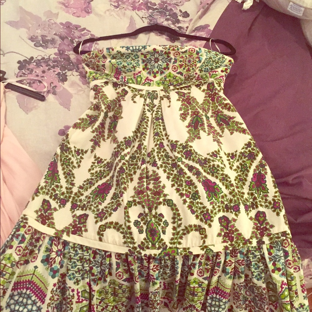 Gucci strapless floral dress